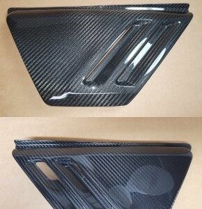 Kit cache latéraux carbone